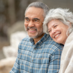 A couple enjoying retirement in a park near Croydon